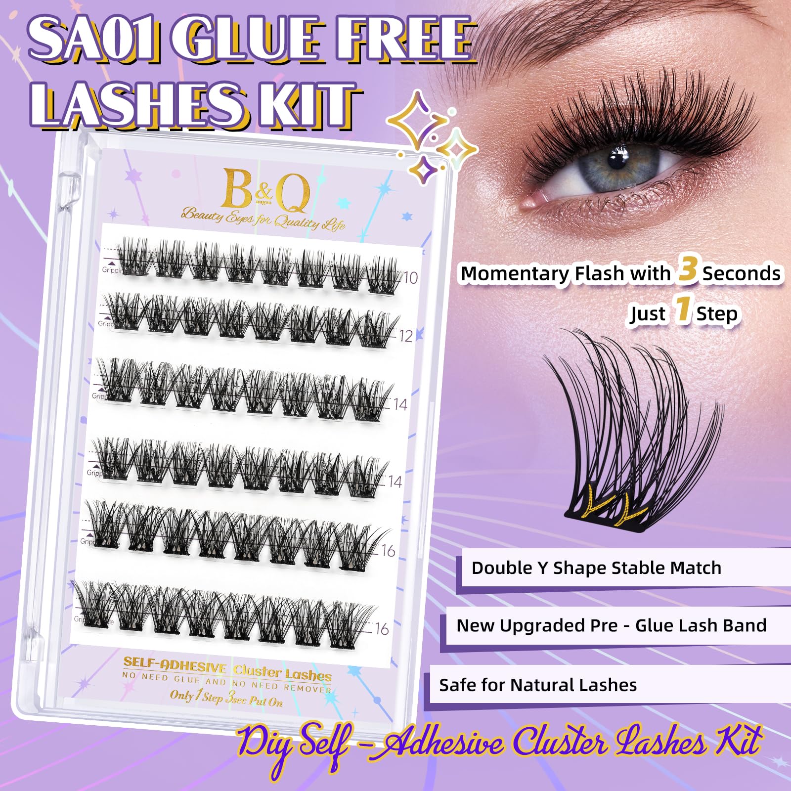 BandQaugen lash clusters precoated-tape design enabling glue-free wear