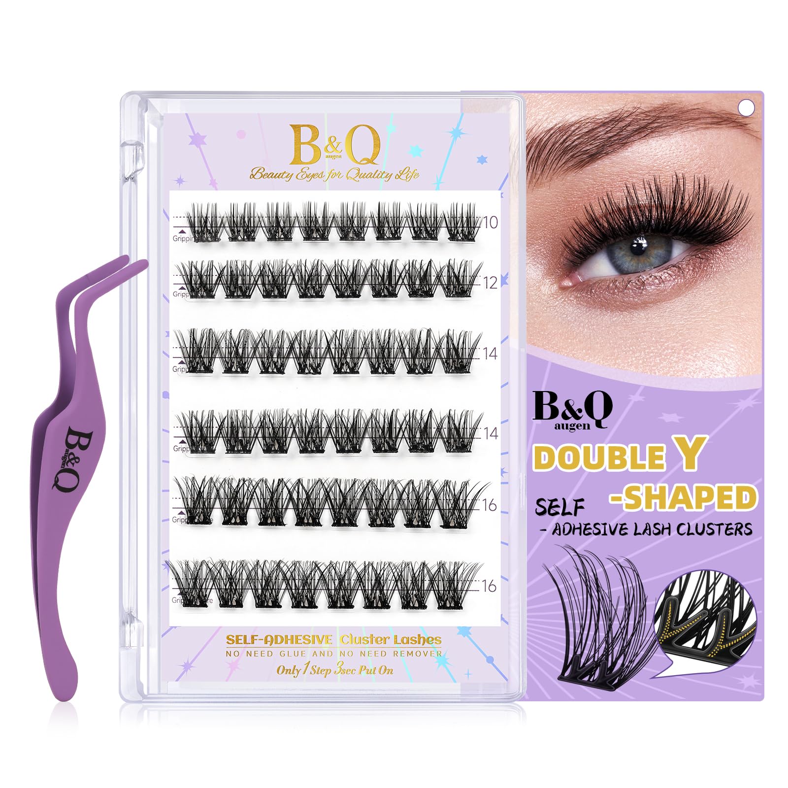 BandQaugen lash clusters packaging for quick at-home DIY lashes