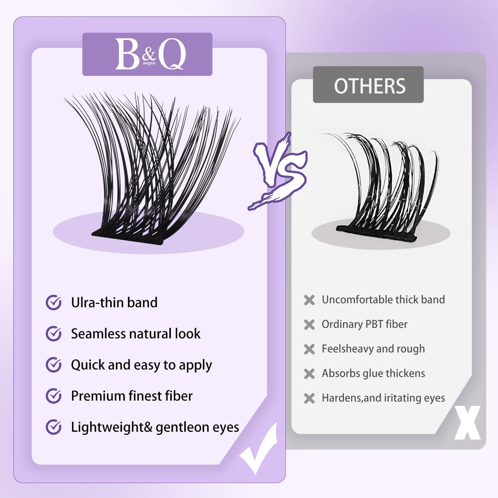 Bandqaugen soft natural matte lash clusters—lightweight comfort with barely-there feel.