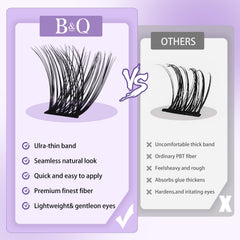 Bandqaugen soft natural matte lash clusters—lightweight comfort with barely-there feel.