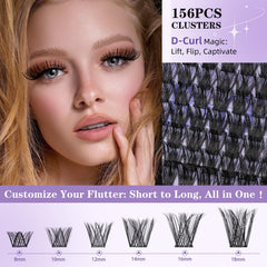 Bandqaugen vegan knot-free lashes—realistic look with durable, reusable clusters.