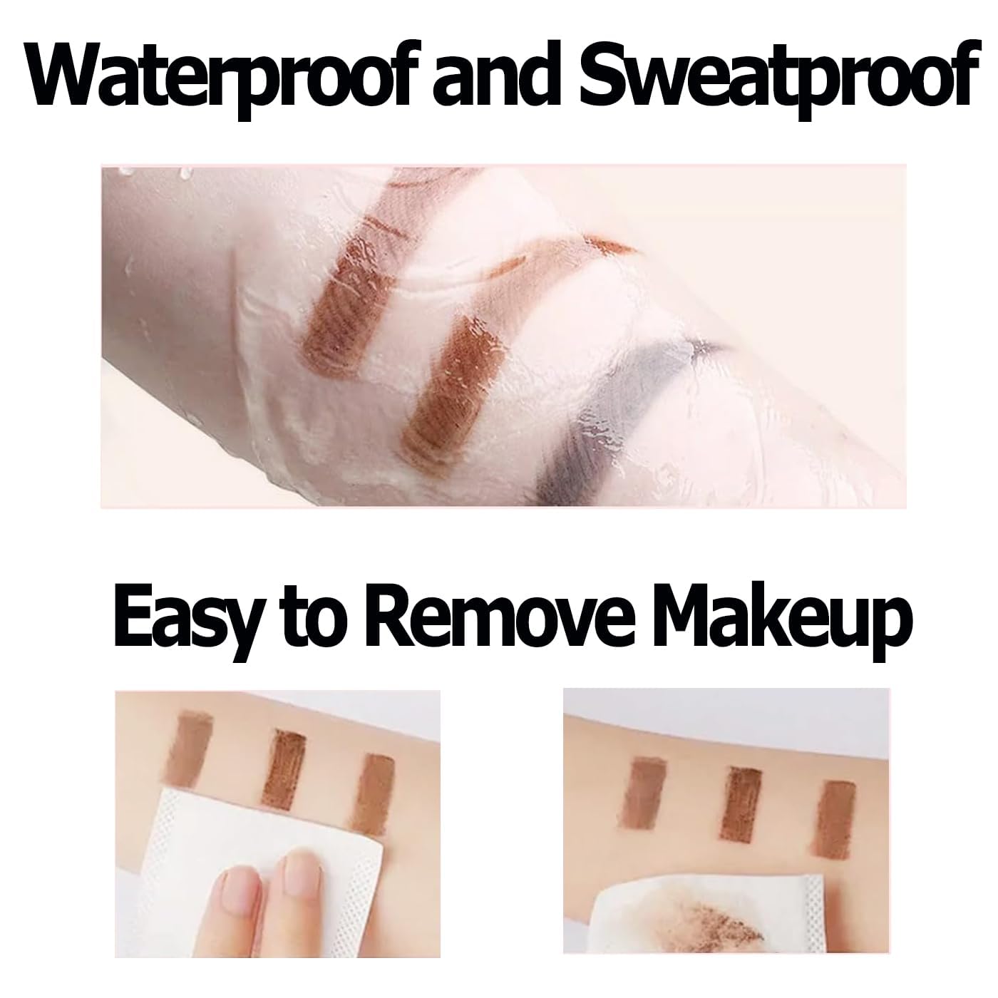 Bangfeng Easy Peel-Off Eyebrow Gel peel-action shot reveals bold brows without mess.