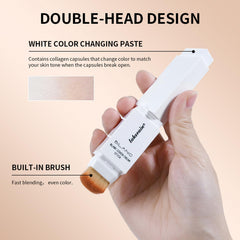 Bangfeng foundation stick texture closeup highlights creamy consistency for effortless application.