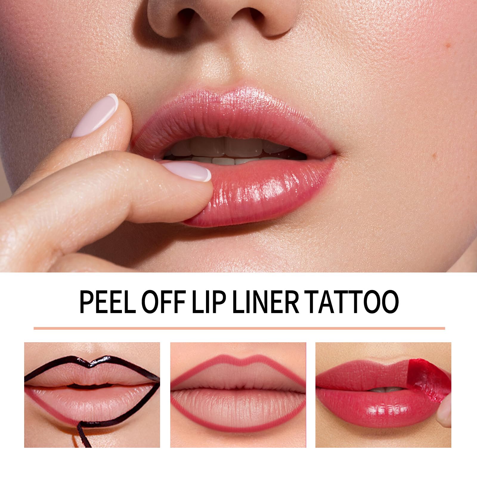 BANGFENG peel-off lip liner stain kit delivers kiss-proof color.