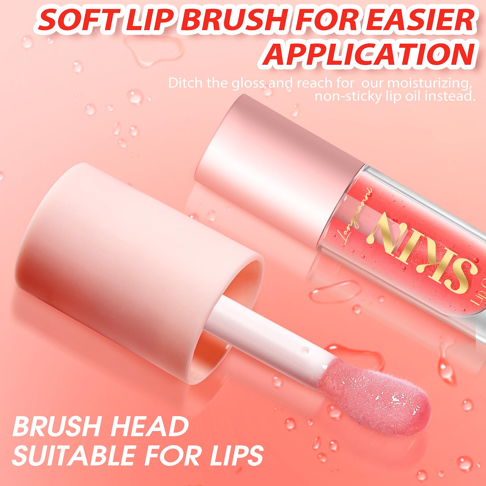 BangFENG tinted lip balm shows translucent gloss and hydration