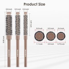 Bangmeng 0.4-inch round brush close-up ideal for short hair bangs