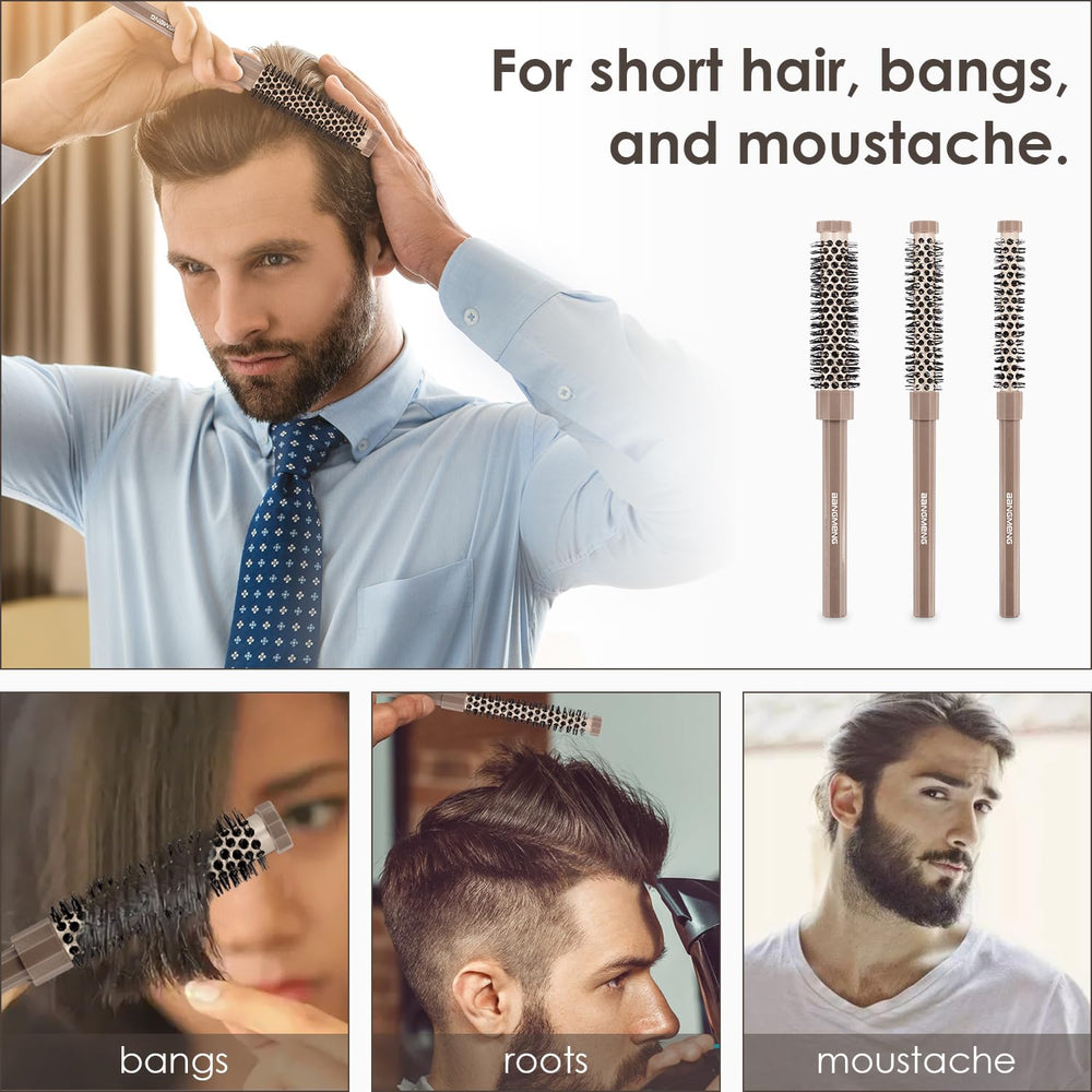 Bangmeng travel-friendly round brush with ergonomic handle for comfortable grip