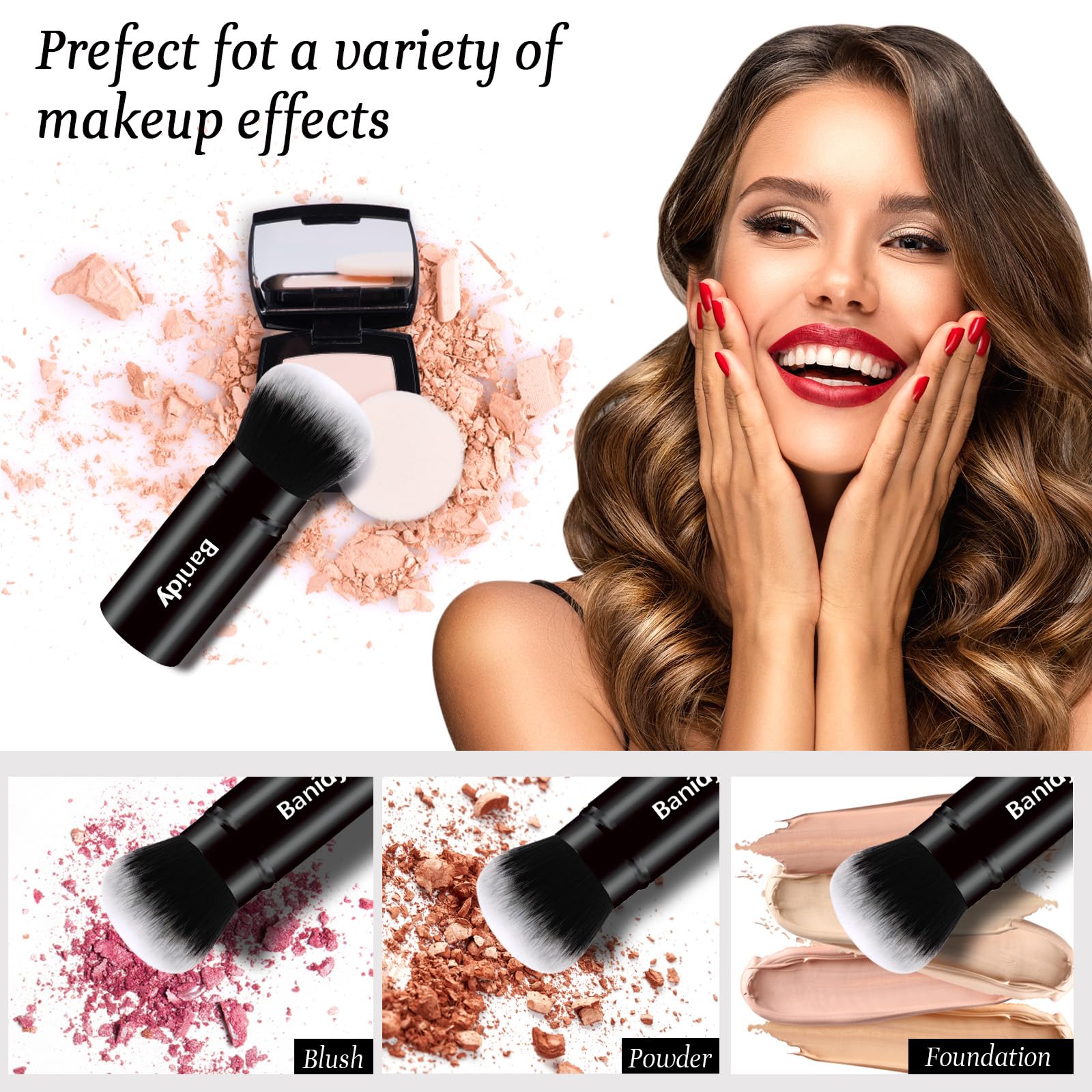 Banidy soft dense bristles deliver luxurious blending without irritation