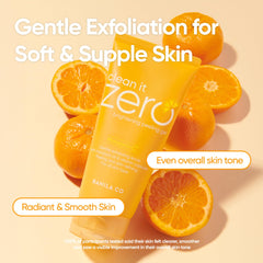 Banila Co peeling gel texture close-up showing gentle exfoliation action.