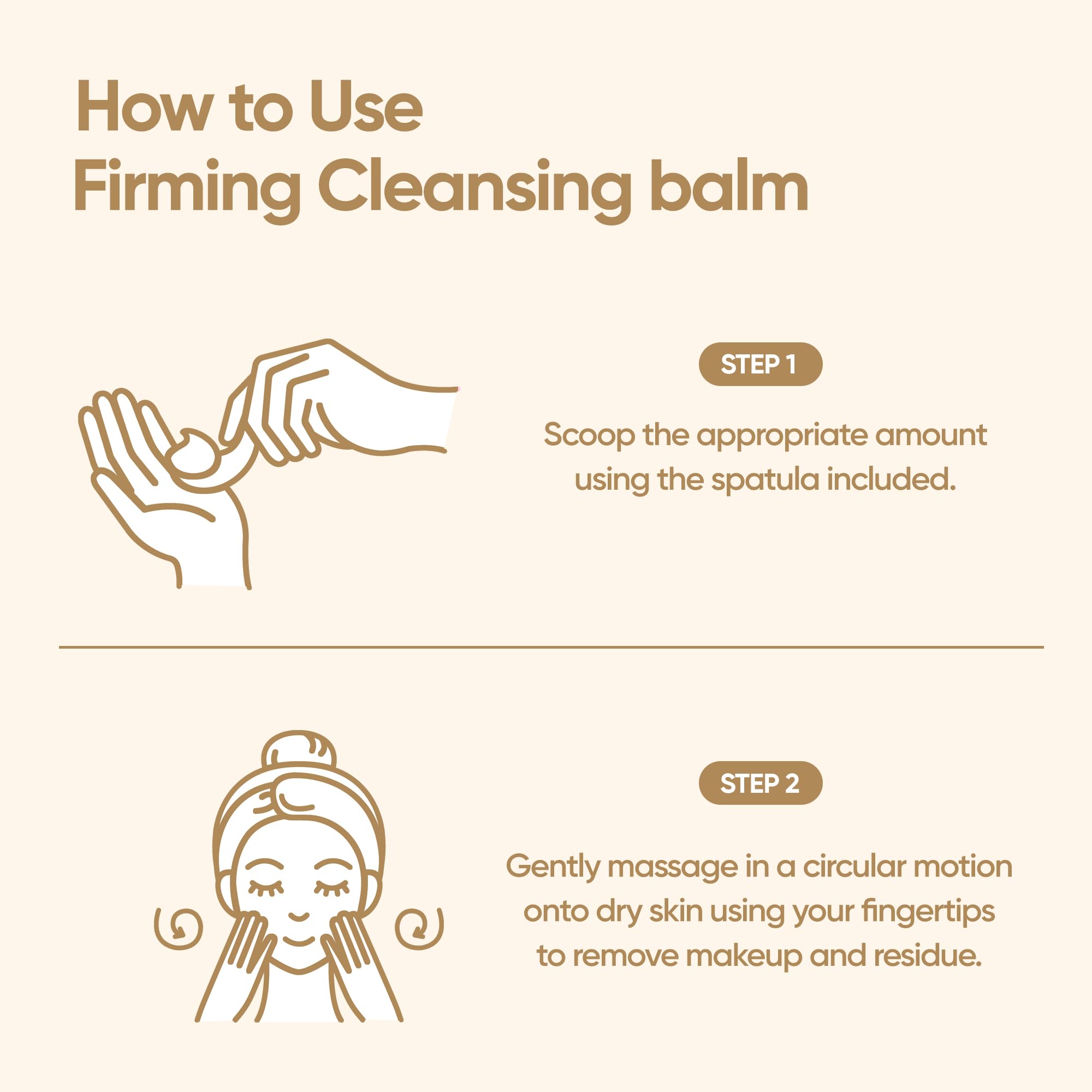 BANILA CO Clean it Zero Firming Cleansing Balm demonstrates spatula usage for easy application