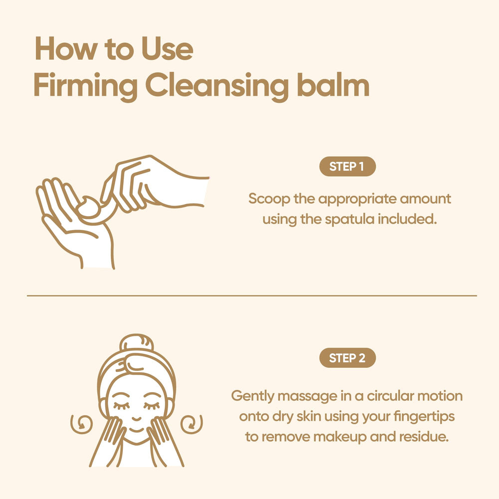 BANILA CO Clean it Zero Firming Cleansing Balm demonstrates spatula usage for easy application