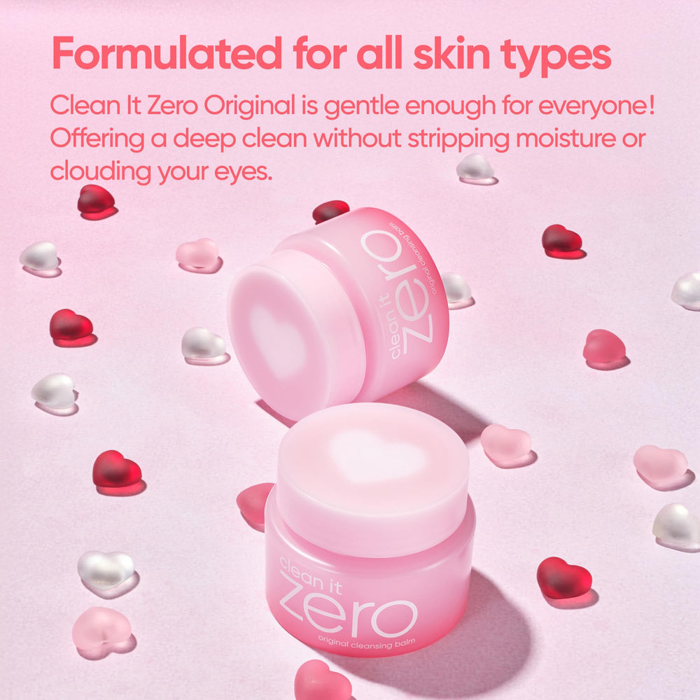 BANILA CO Clean It Zero Heart Edition removes waterproof makeup gently and thoroughly.