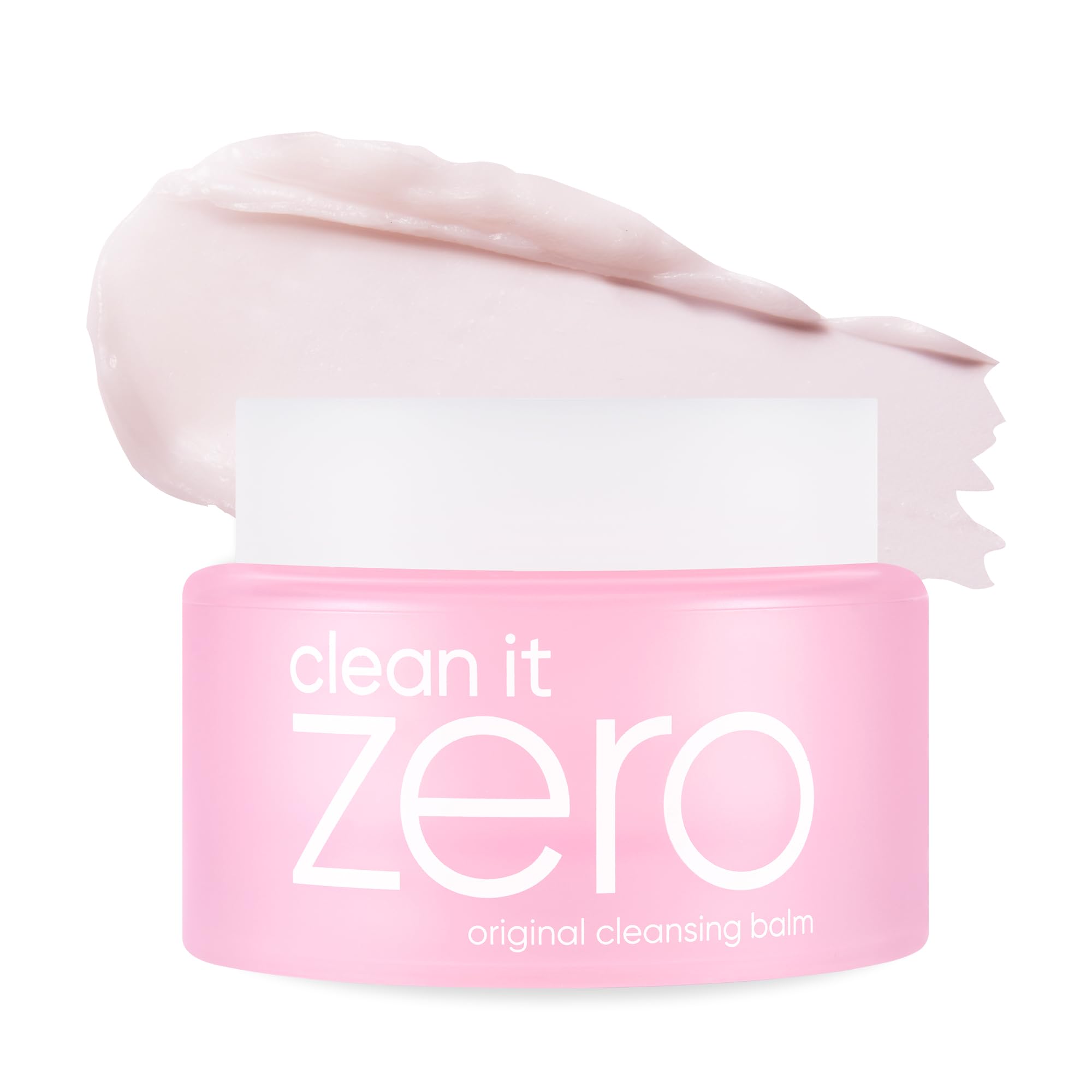BANILA CO Clean it Zero jar close-up showing sherbet texture for gentle cleansing