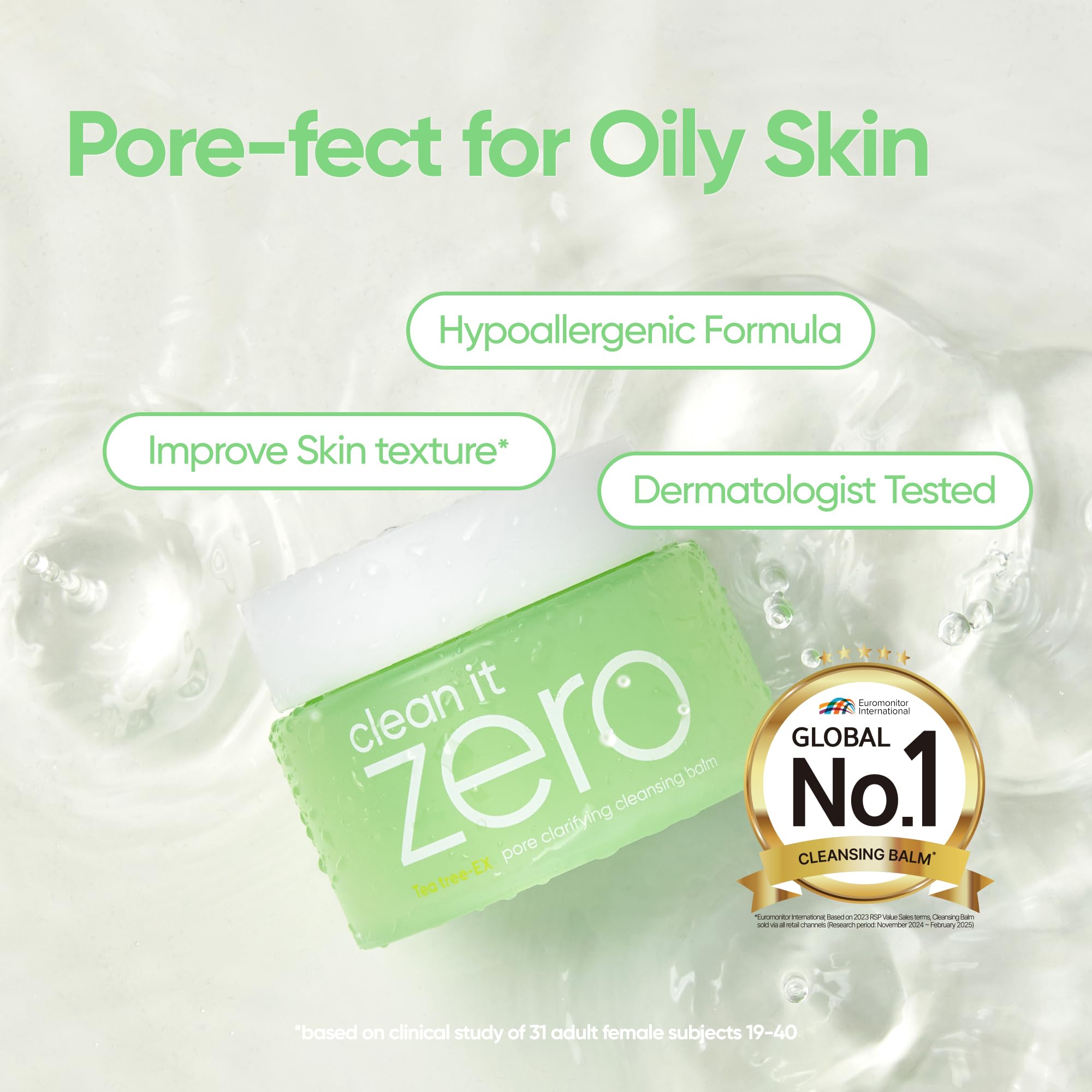 BANILA CO Clean It Zero balm emulsifies on the hand for effortless makeup removal.