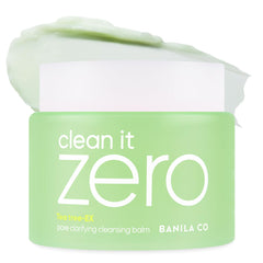 BANILA CO Clean It Zero balm jar for easy makeup removal with sherbet-to-oil texture.