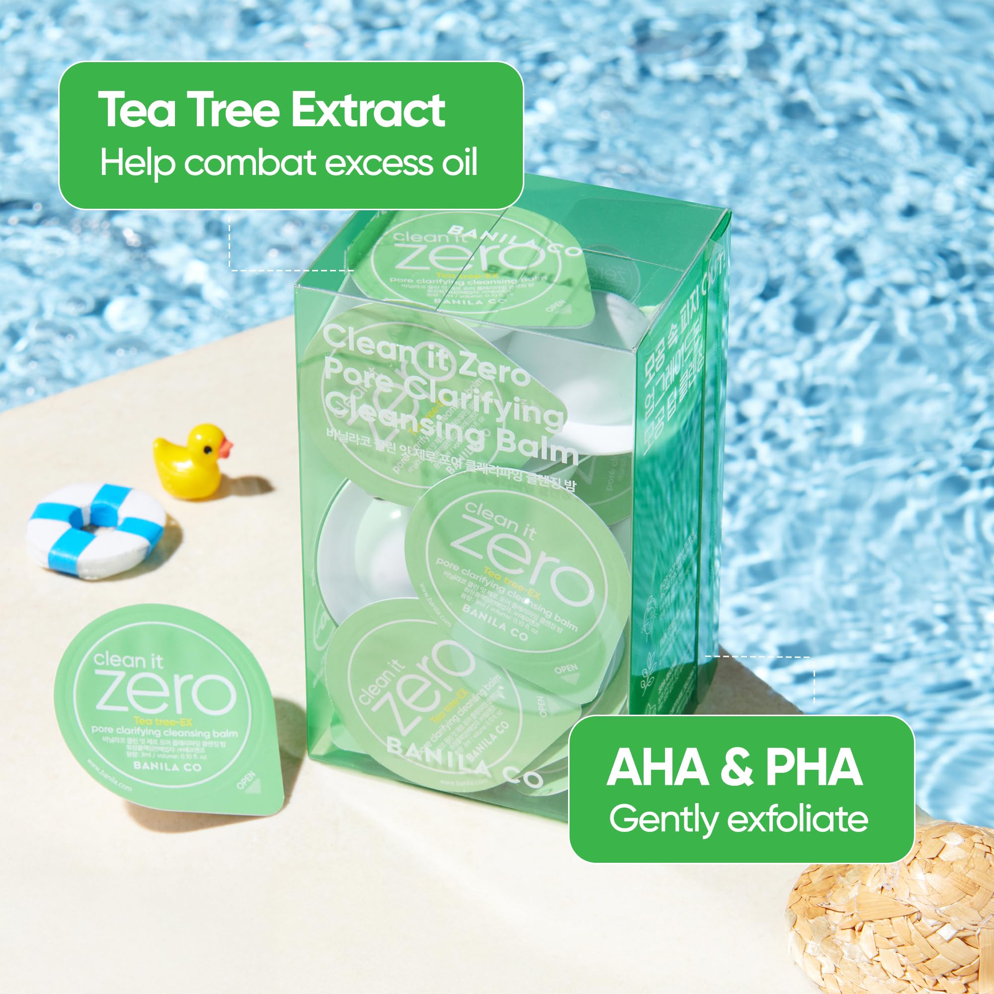 BANILA CO balm-to-oil texture in hand delivering deep cleansing.