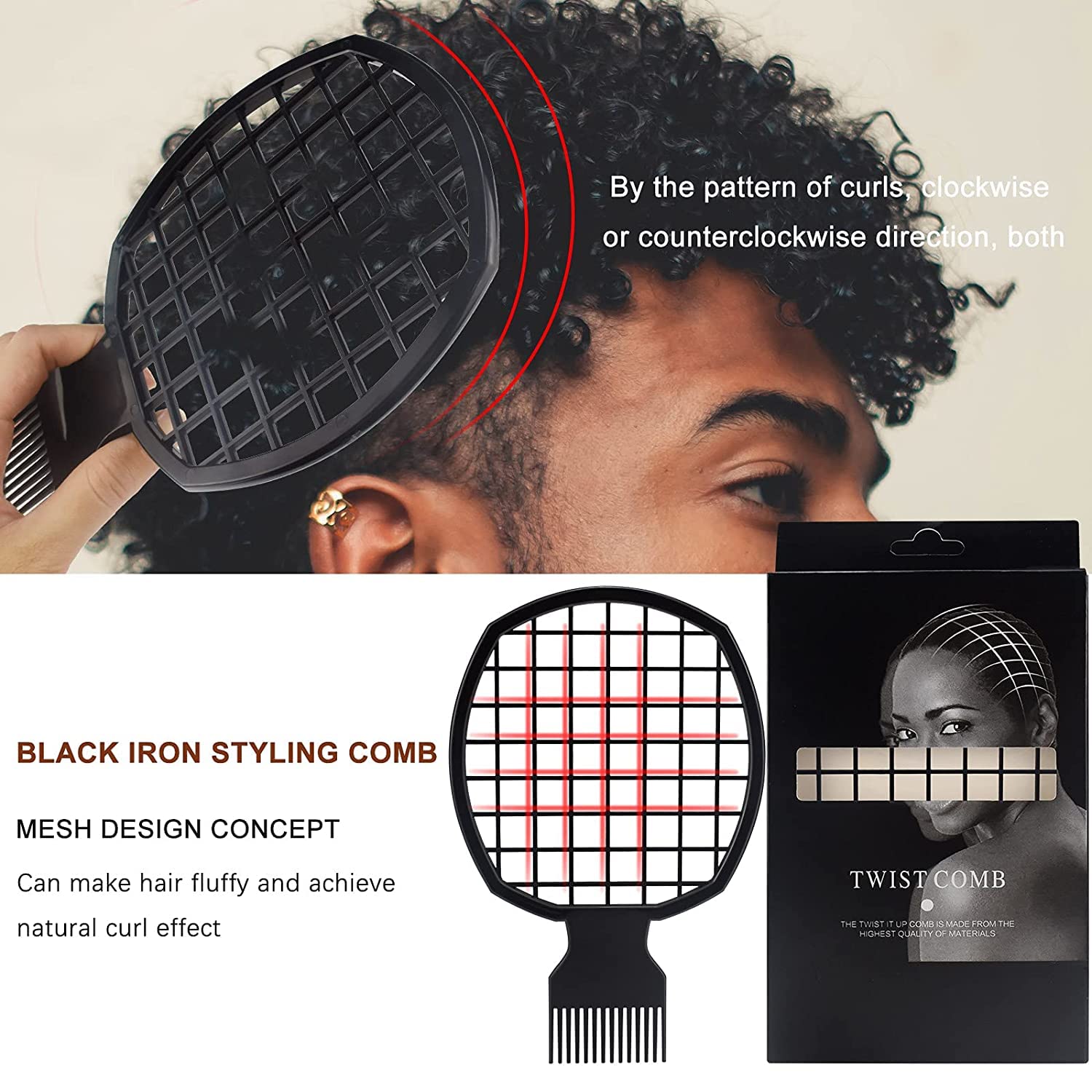 Banisyu curl sponge set on hair showcasing spiral curls and natural volume.