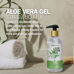BANSCALX Aloe Vera Gel applied to face for refreshing moisture.