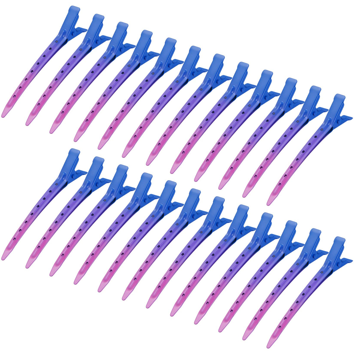 Bantoye gradient deep blue duck bill clip for secure sectioning during styling