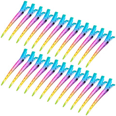Bantoye duck bill clip gradient rainbow closeup for reliable grip during styling
