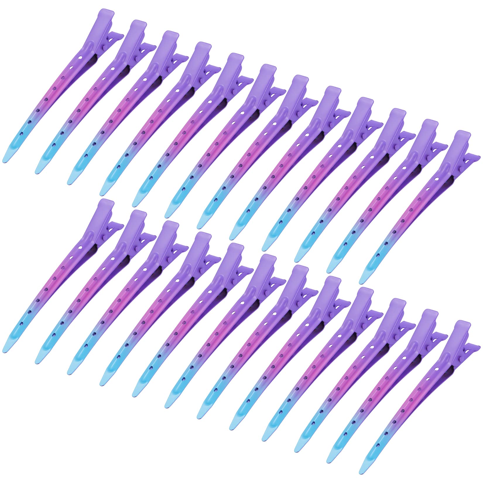 Bantoye duckbill clip gradient purple for secure hair sectioning during styling.