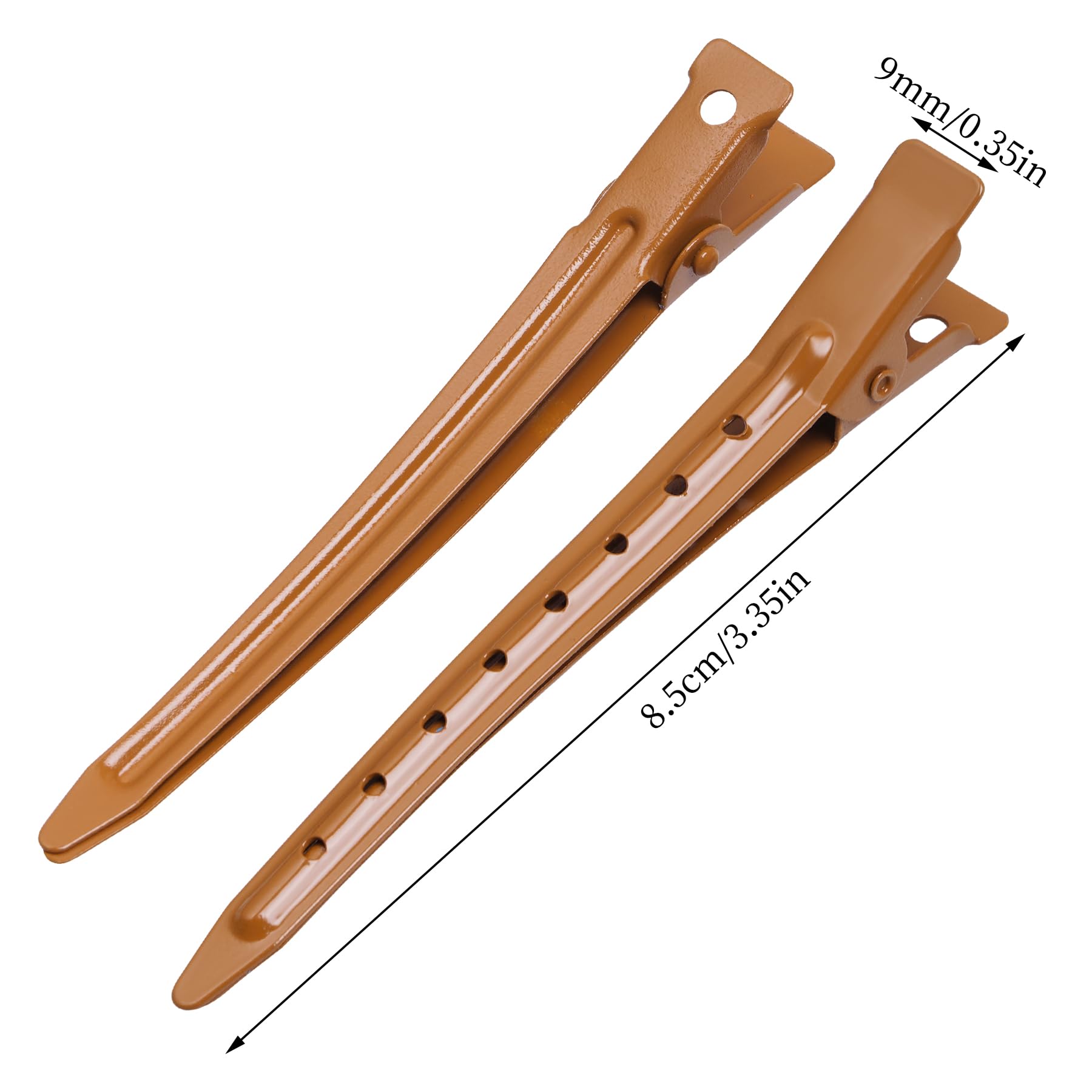 Bantoye metal alligator clip closeup brown with rustproof durability.