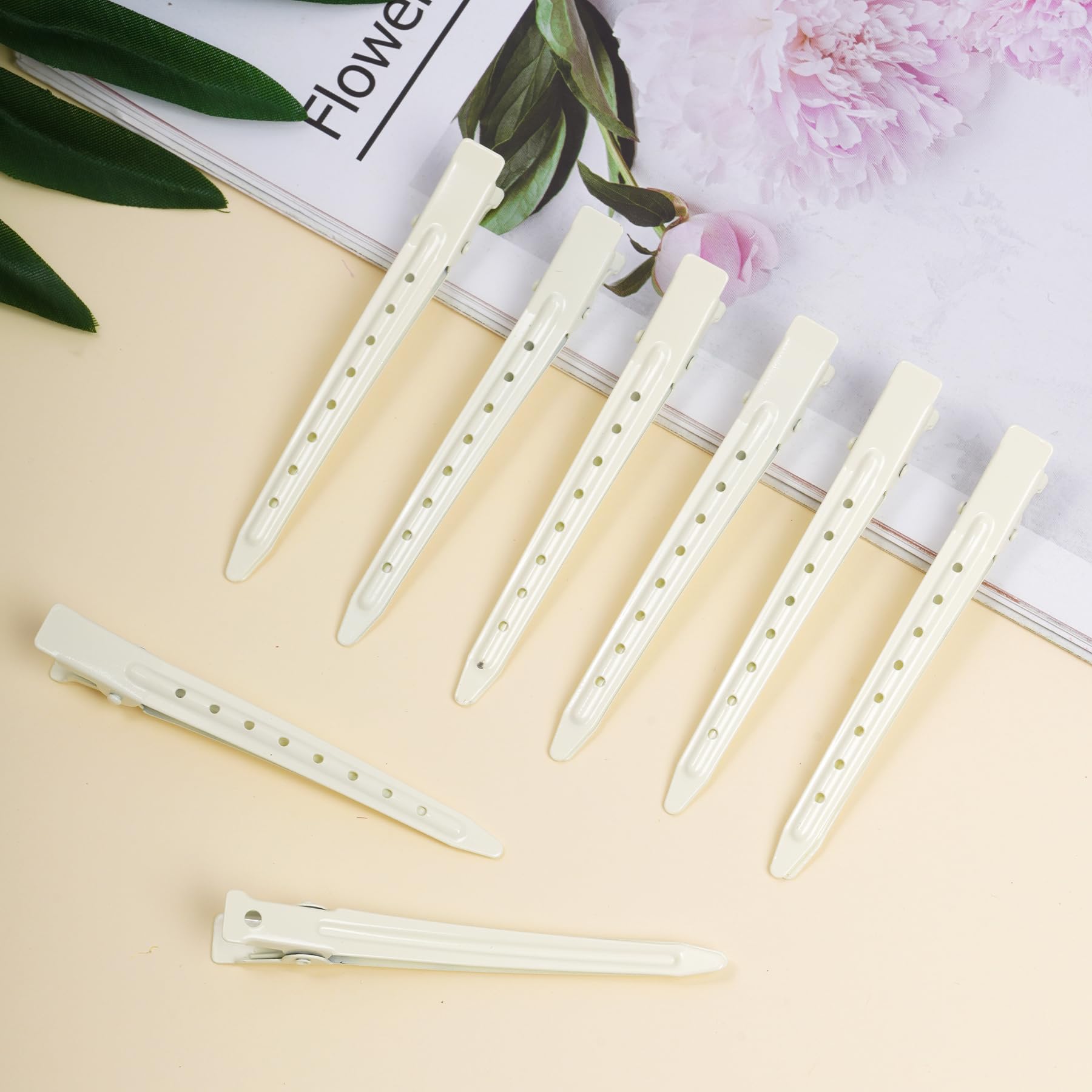 Bantoye salon and home use white clips for daily styling.