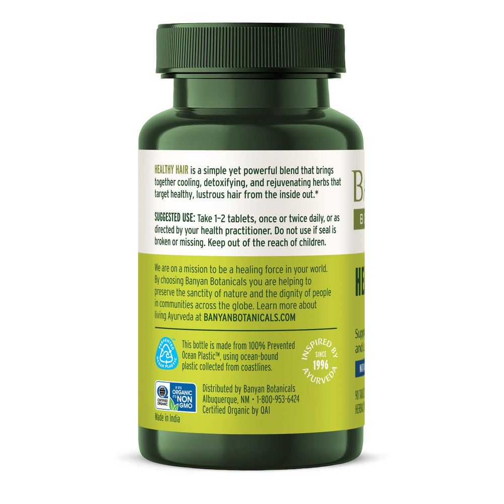 Banyan Botanicals product with third-party testing seal for quality.