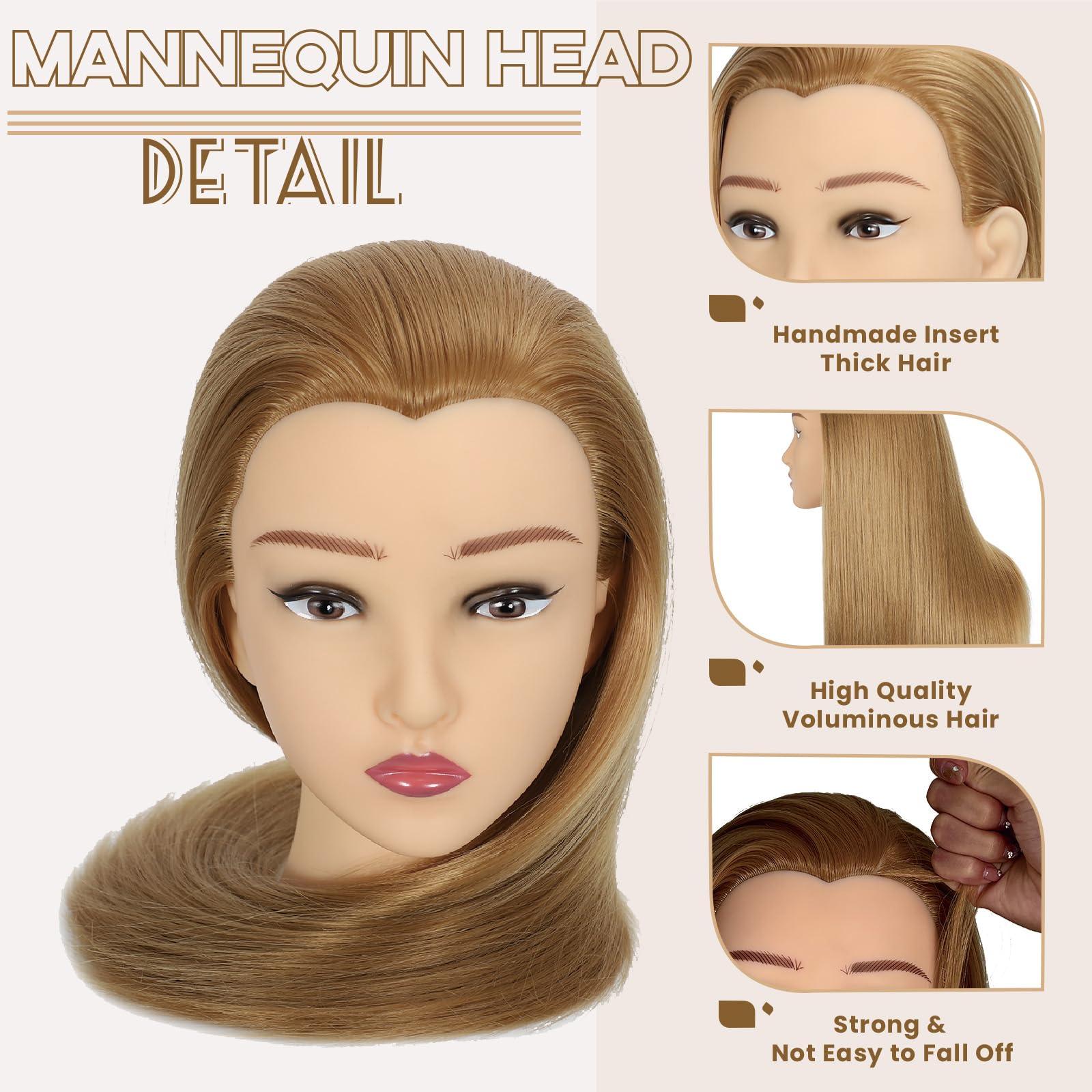 BaodanHair high-density blonde hair for realistic cutting and styling