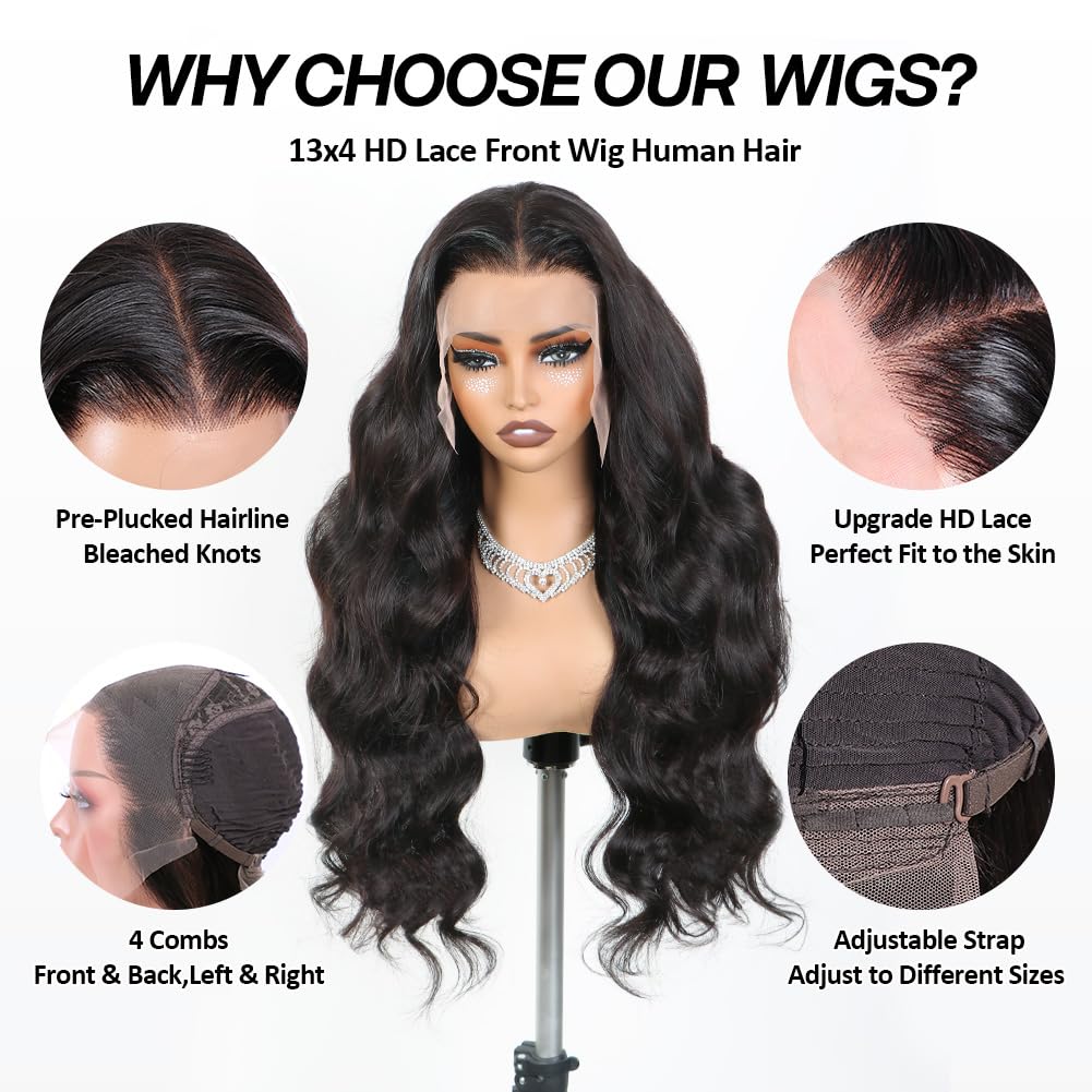 Baoliyer Brazilian virgin hair wig offers versatile styling options.