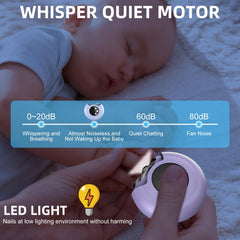 Baopilong Electric Nail Clipper LED light enables precise trimming in dim environments.