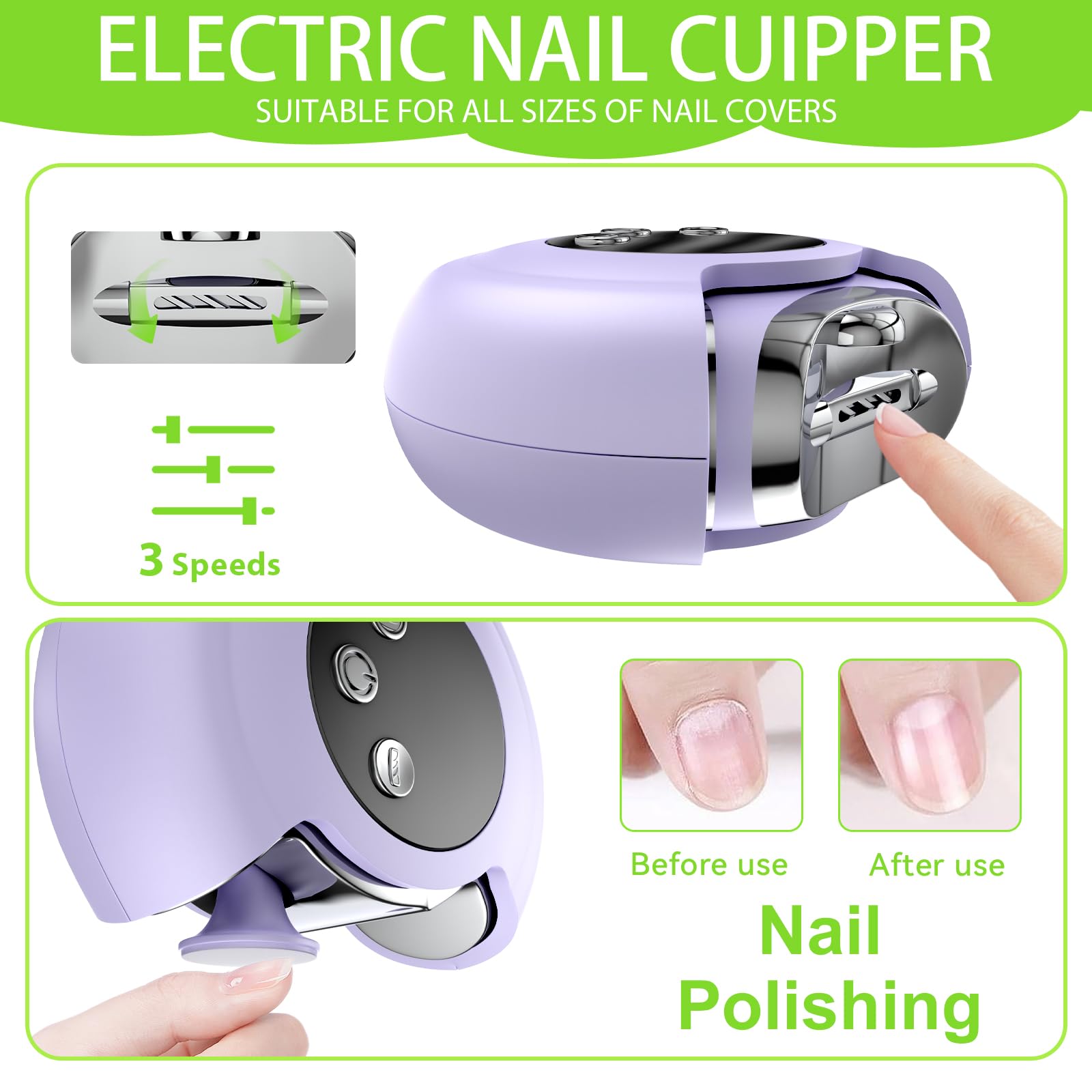 Baopilong Nail Clipper rotates 360 degrees for versatile grip and comfort.