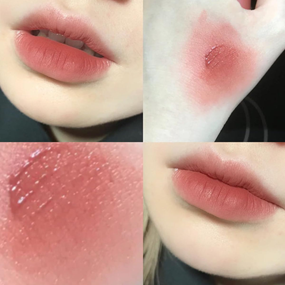Baorder lip clay waterproof formula in a compact cup for smudge-free color.