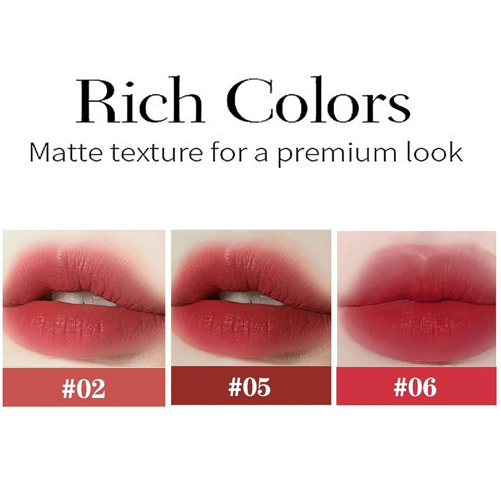 Baorder mist matte velvet lipstick swatch for durable everyday color.