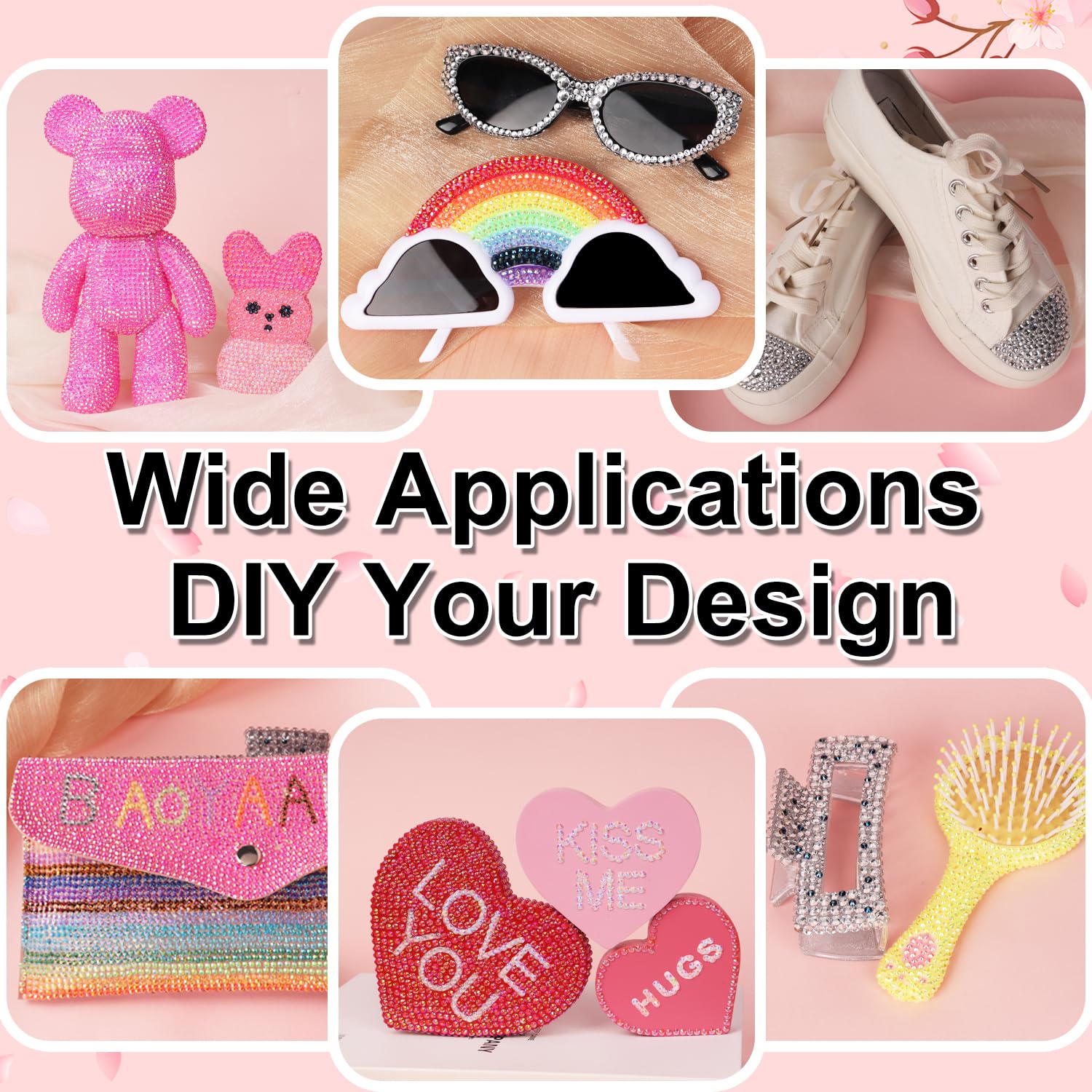 BAOYAALIN bedazzling kit supports a range of DIY projects like phones and shoes