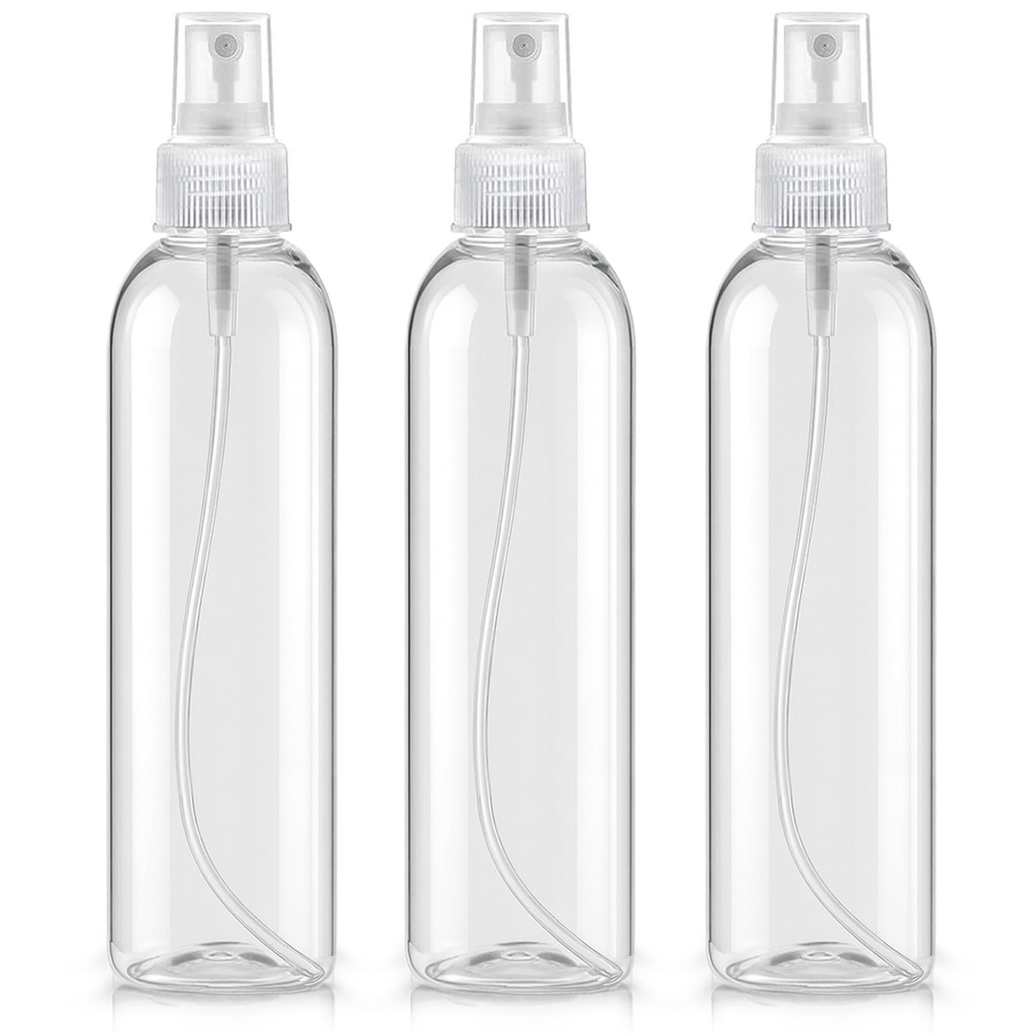 Bar5F clear bottle 8-5oz shows crystal clarity for precise styling and skincare
