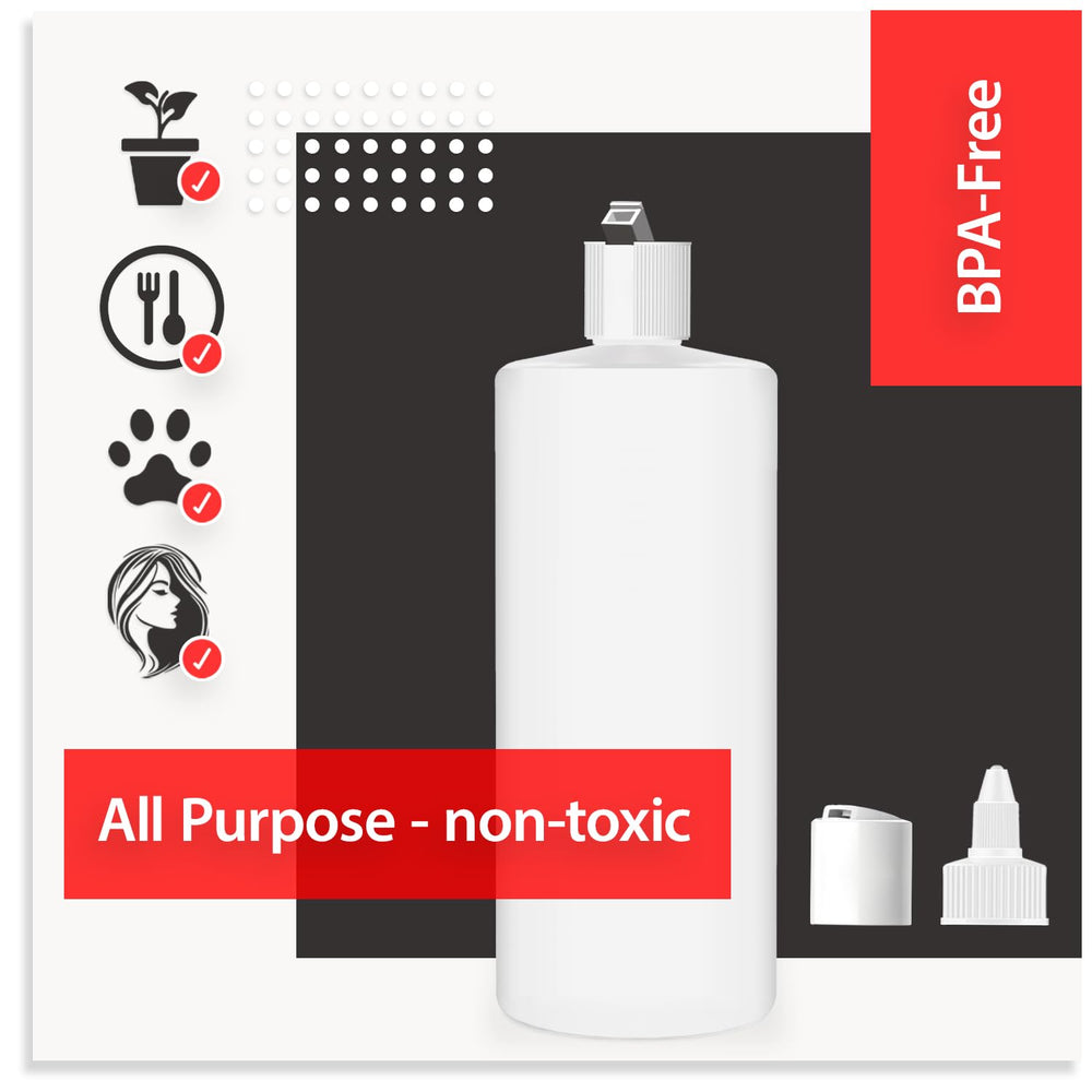 Bar5F bottle with disk-top cap for condiments and kitchen liquids.