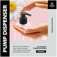 Bar5F pump bottle bathroom-counter crystal-clear design keeps hand soap organized and visible.