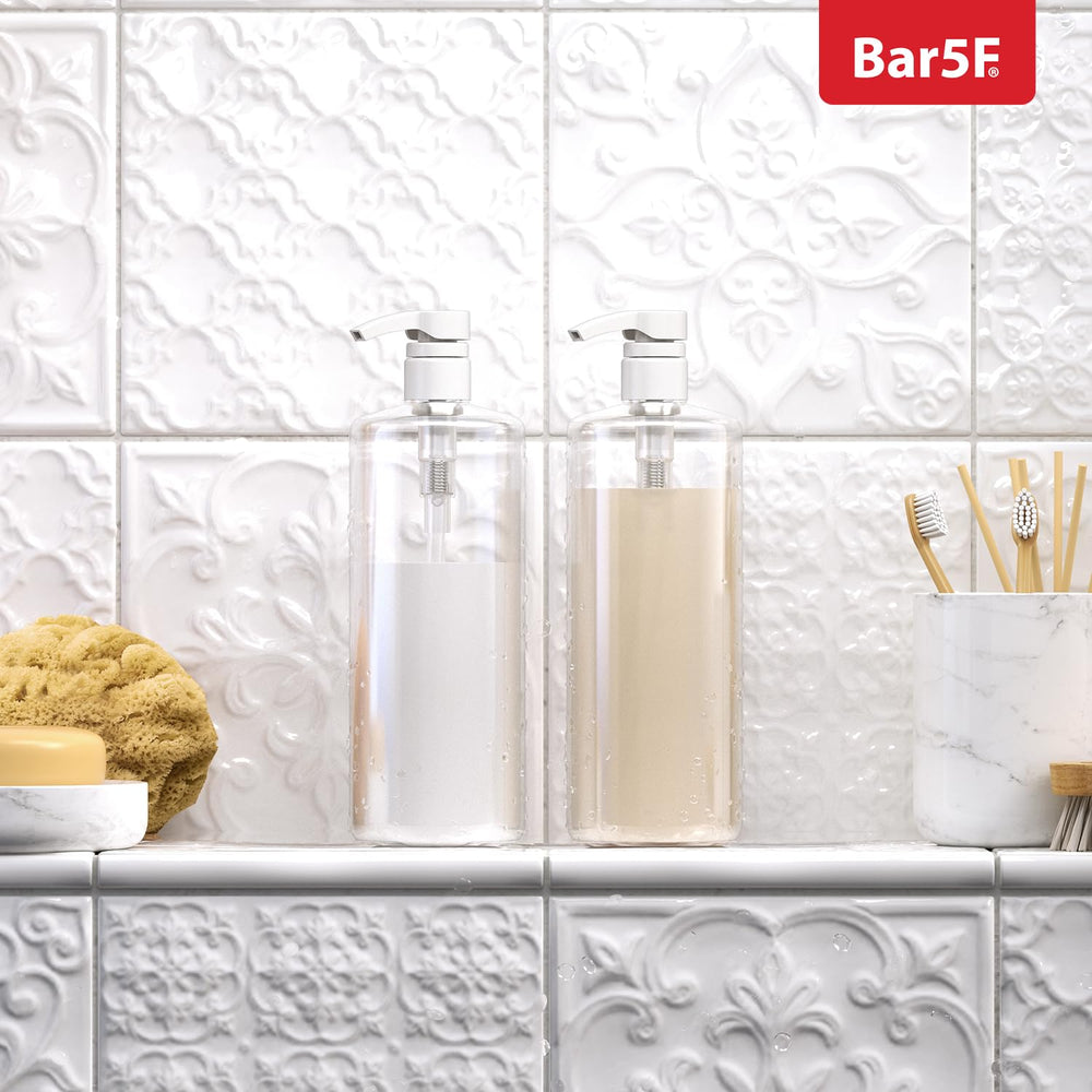 Bar5F crystal-clear bottle design complements any decor