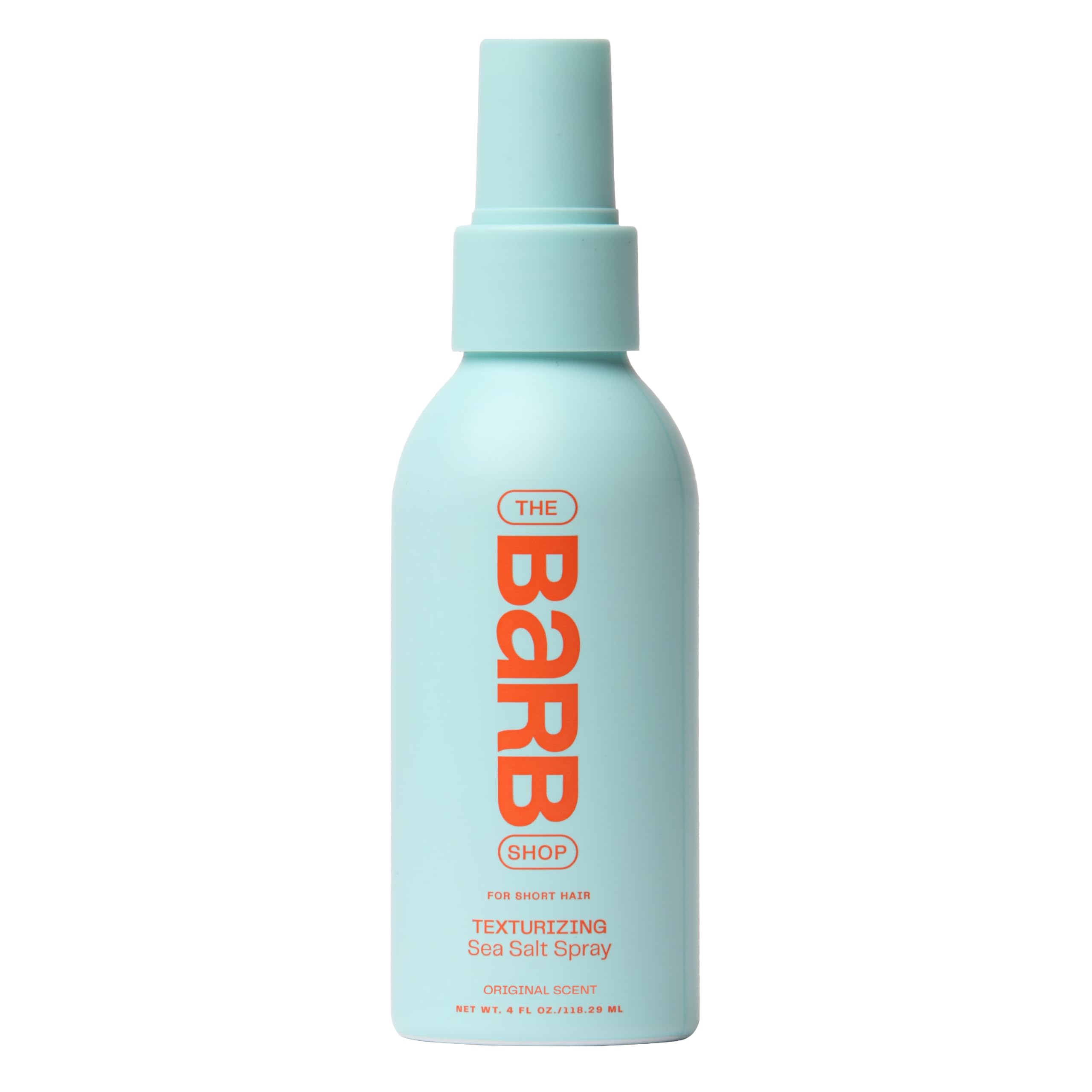 Barb Sea Salt Spray bottle closeup highlights texture-boosting performance.