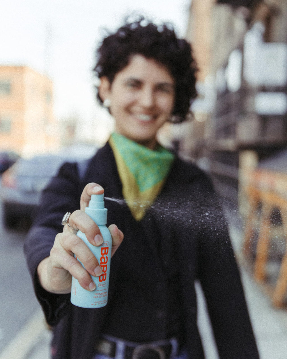 Barb Sea Salt Spray hair-waves shot showcases natural volume and beachy texture.