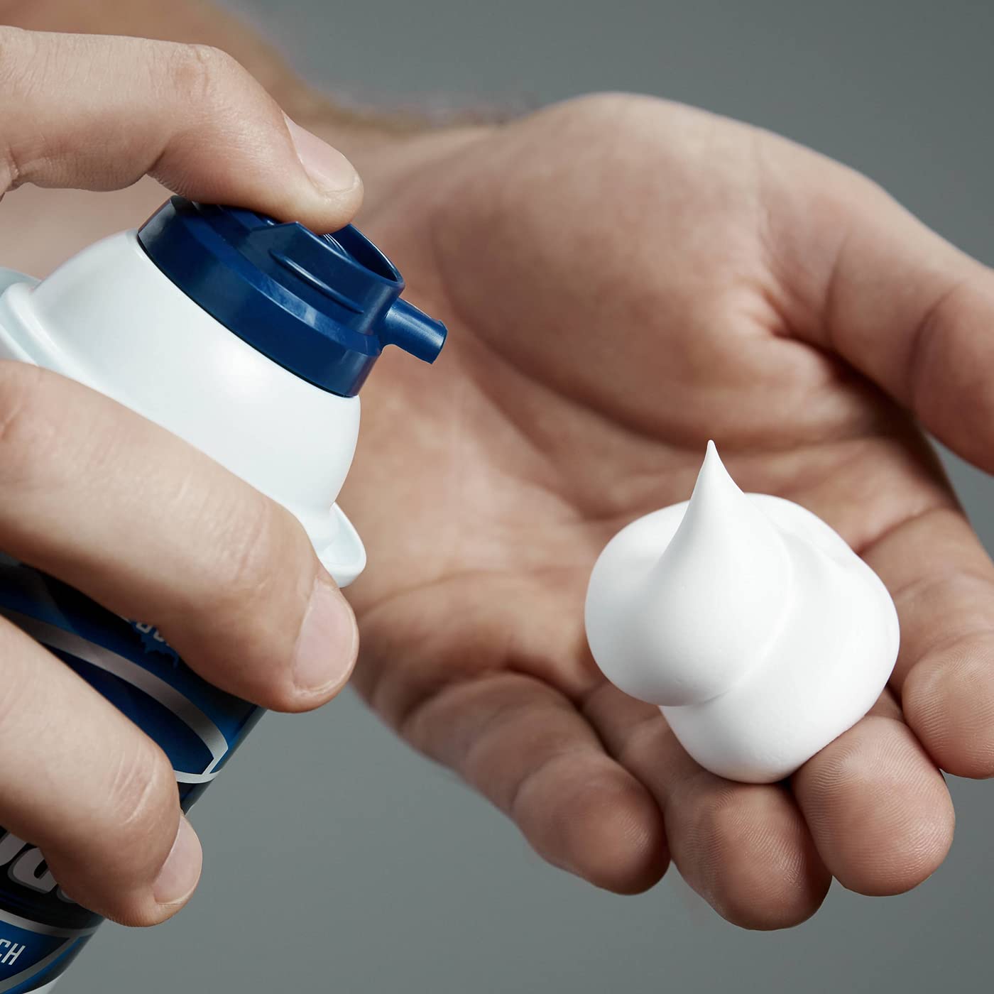 Barbasol Original shaving cream lather close-up, showing rich foam for smooth glide.