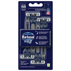 Barbasol Ultra 3 razor pivoting head for a closer, comfortable maneuver
