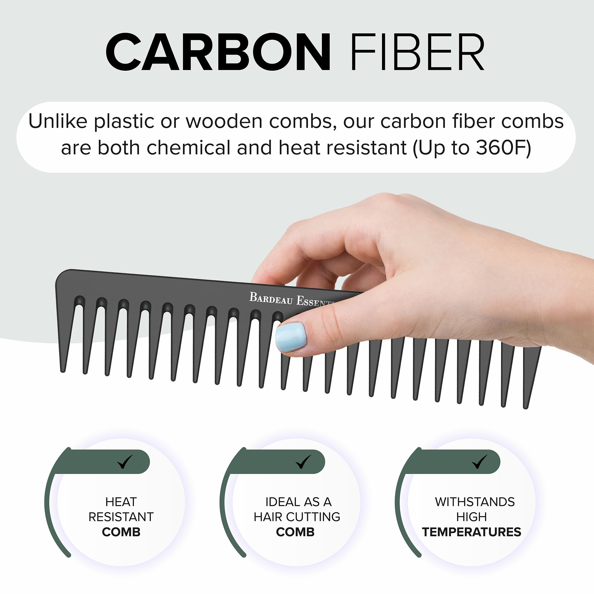 Bardeau Essentials professional salon tool close-up for versatile detangling and styling routines.