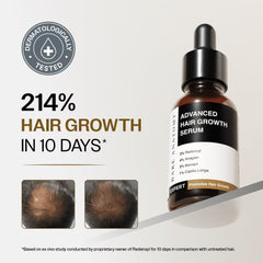 Bare Anatomy Advanced Hair Growth Serum applying to roots shows targeted density support