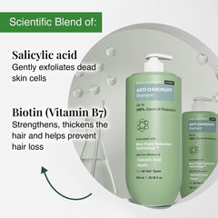Bare Anatomy Expert anti-dandruff shampoo ingredients panel features Biotin and salicylic acid.