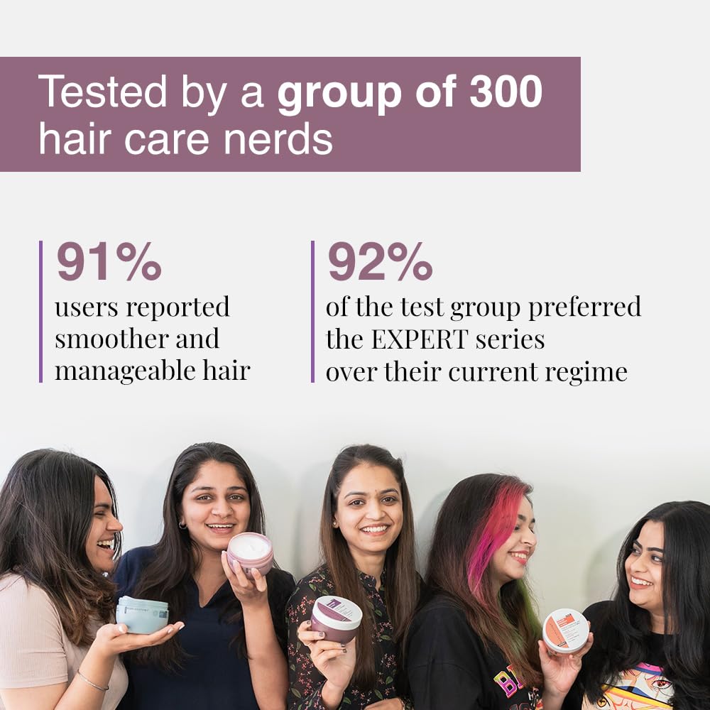 Bare Anatomy Ultra Smoothing Hair Mask application on hair mid-length to ends