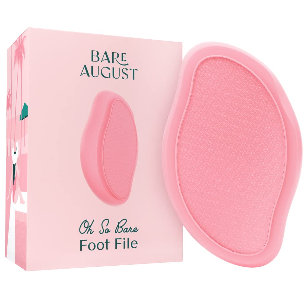 Bare August glass foot file with a large surface for quick, gentle exfoliation.
