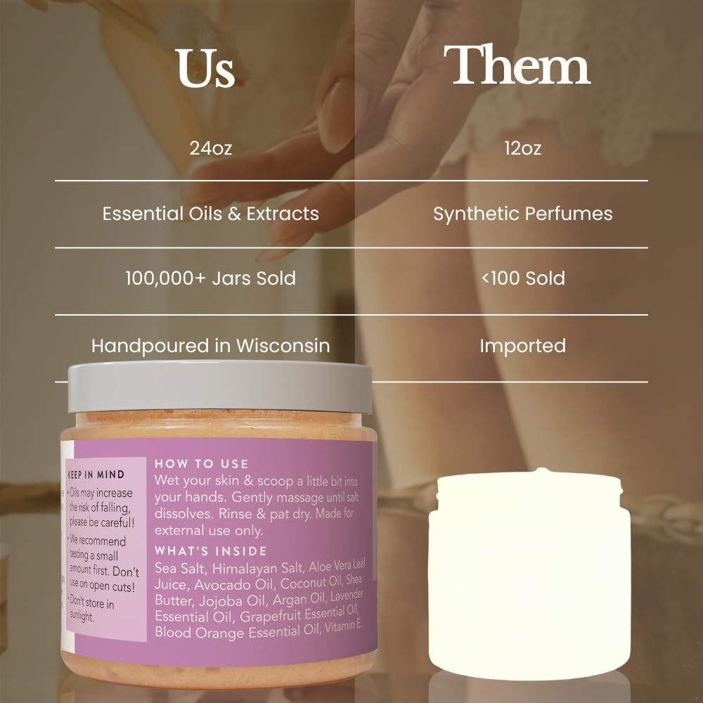 Bare Botanics naturally scented exfoliator ready for shower routines and pampering sessions.