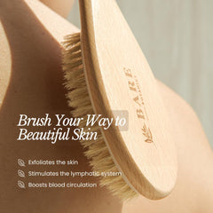 Bare Botanics medium-firm bristles provide gentle yet effective body exfoliation.